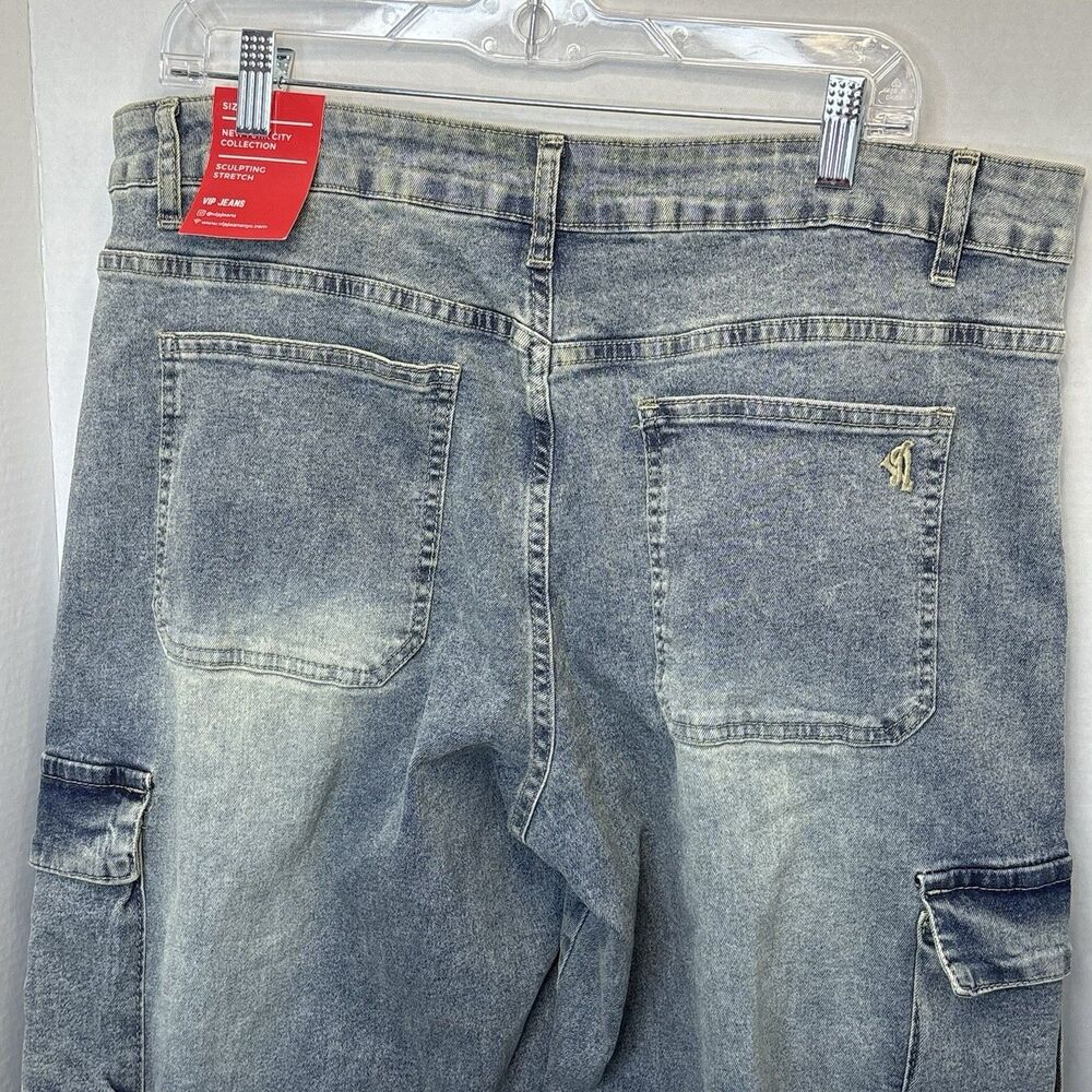 VIP Jeans Cargo Wide Leg Women’s Size 17/33 Skater Punk Stretch Sculpting - Picture 8 of 13
